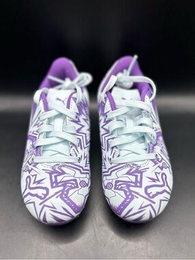 PUMA Tacto II CP FG/AG Jr Kids Soccer Cleats Toddler Sz 10C (USED) Violet/White